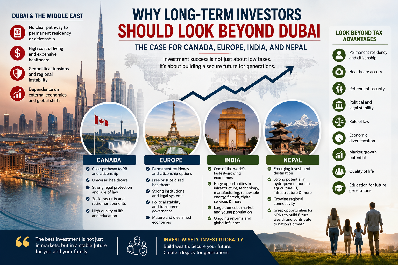Why Long-Term Investors Should Look Beyond Dubai: The Case for Canada, Europe, India, and Nepal